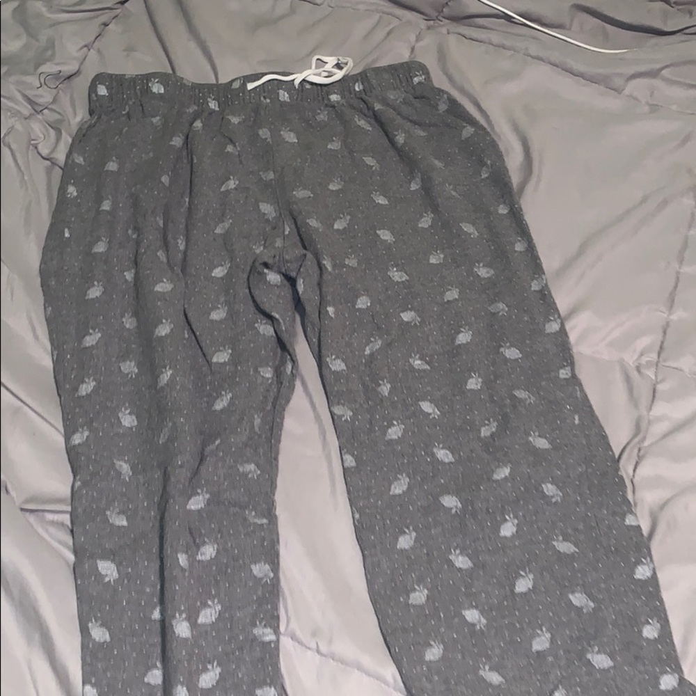 bunny flannel pajama pants
